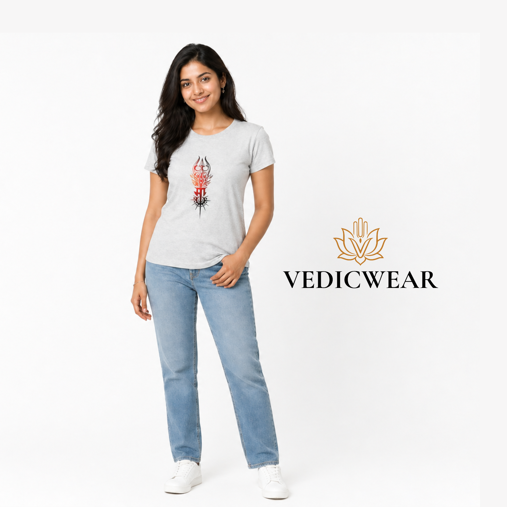 Jai Maa — Trishul T-Shirt for (Women) | VedicWear
