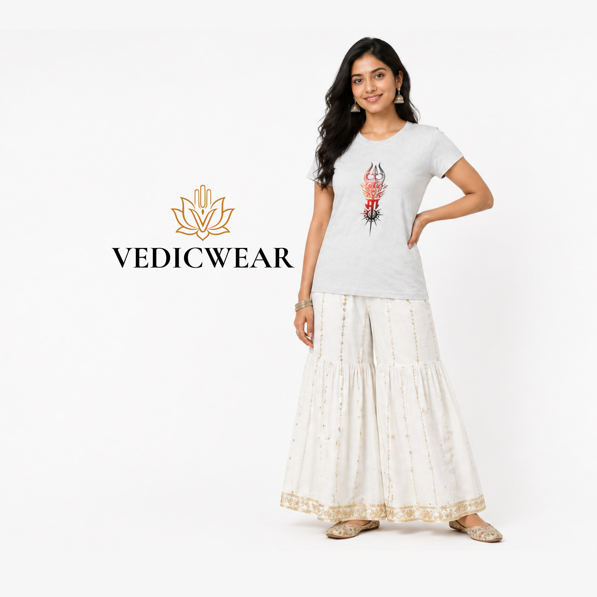 Jai Maa — Trishul T-Shirt for (Women) | VedicWear