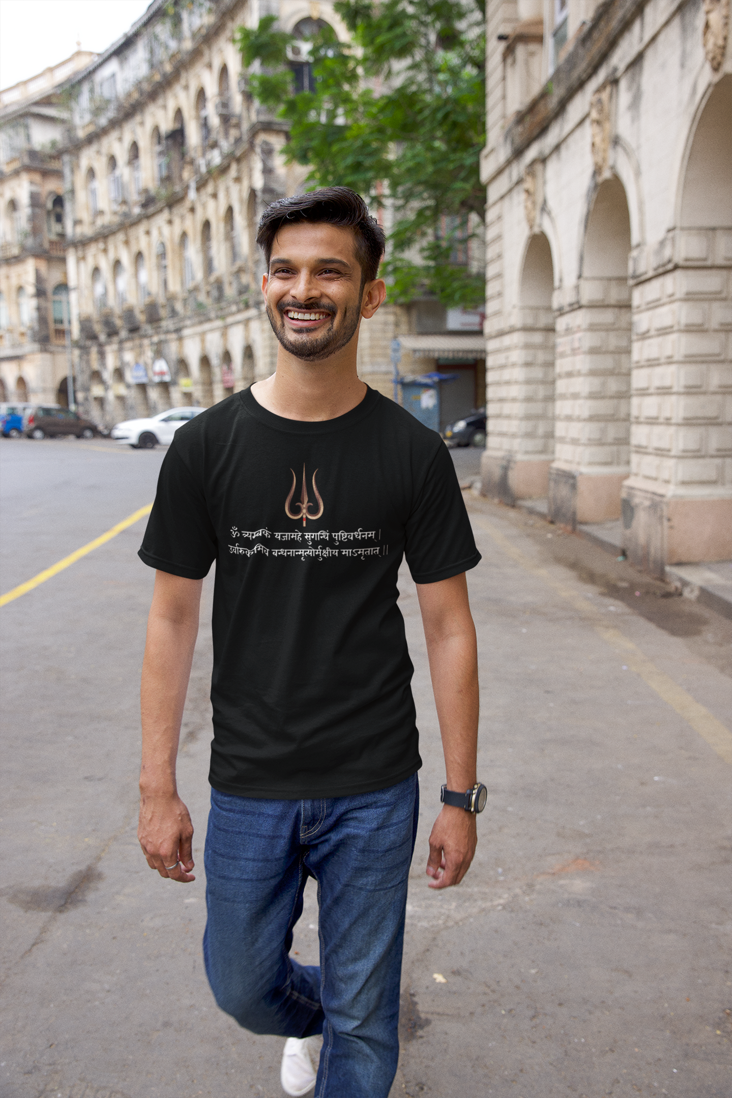 Conqueror of Death: Mahamrityunjaya Mantra Tee