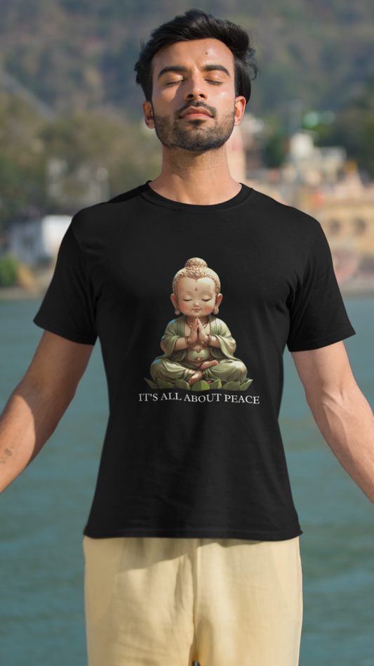 "Baby Buddha Peace T-Shirt – Embrace Tranquility in Style"