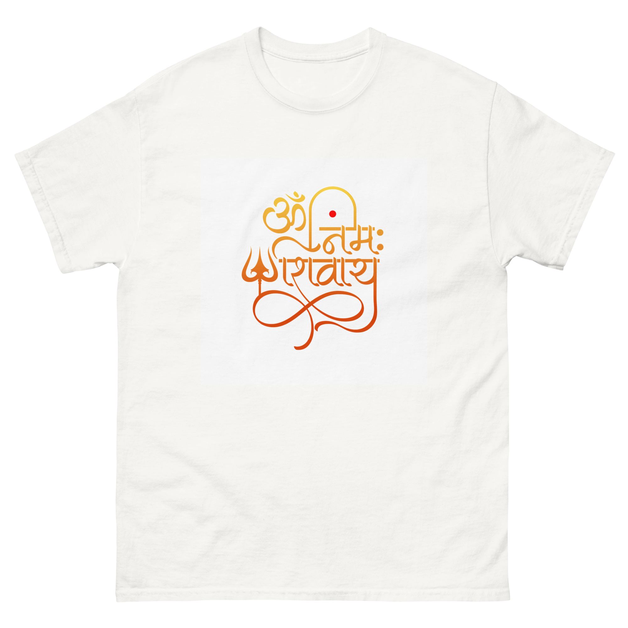 Om Namah Shivaya T-Shirt - Saffron. 1 pc.