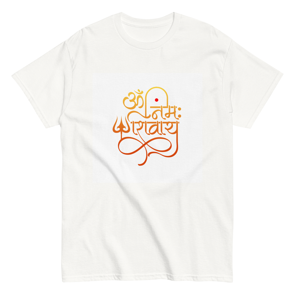 Om Namah Shivaya T-Shirt - Saffron. 1 pc.