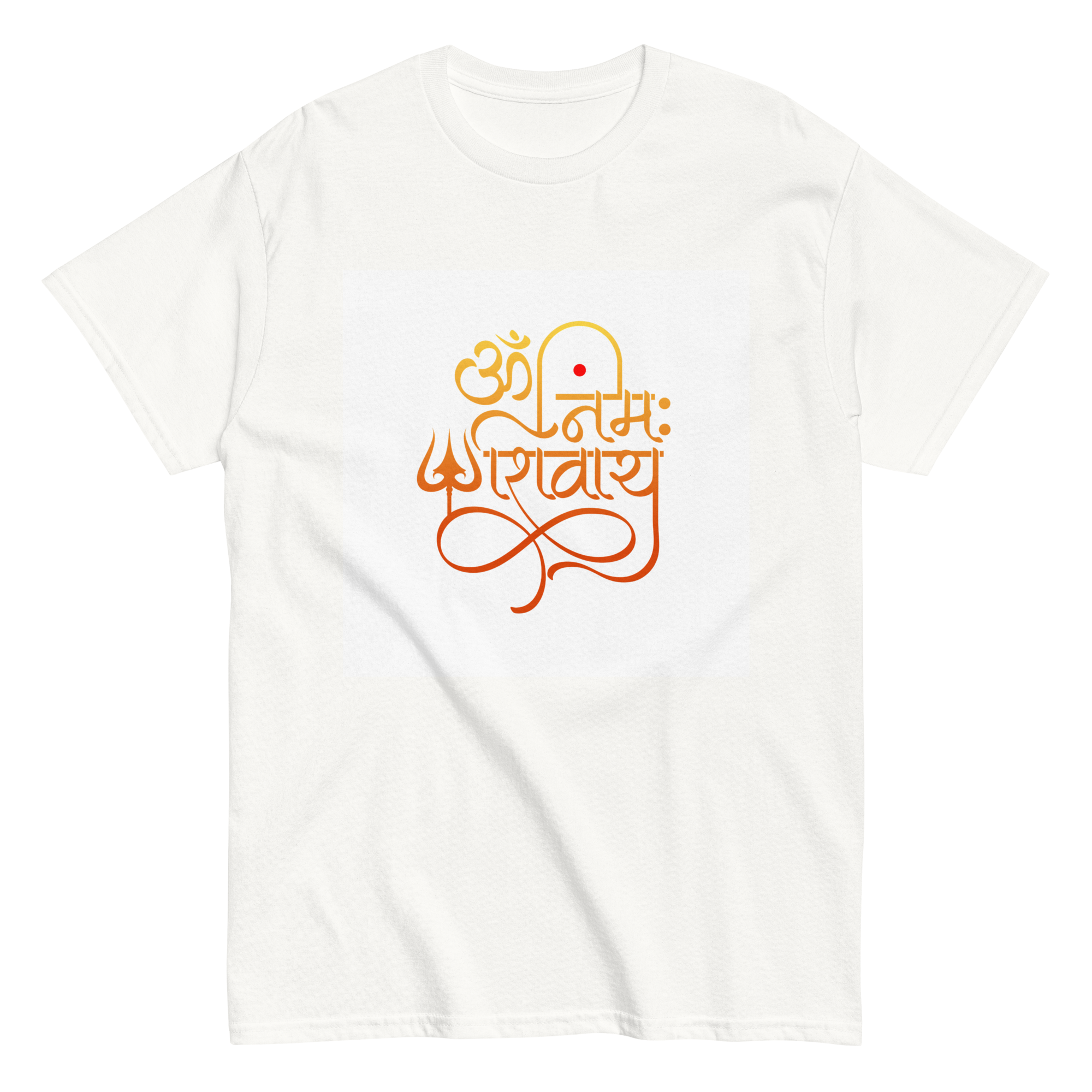Om Namah Shivaya T-Shirt - Saffron. 1 pc.